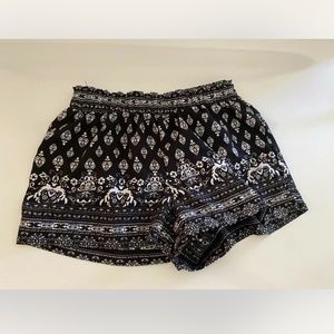 Rue21 Flowy Shorts - Black/White Print - size S (3 for $20 PROMO)